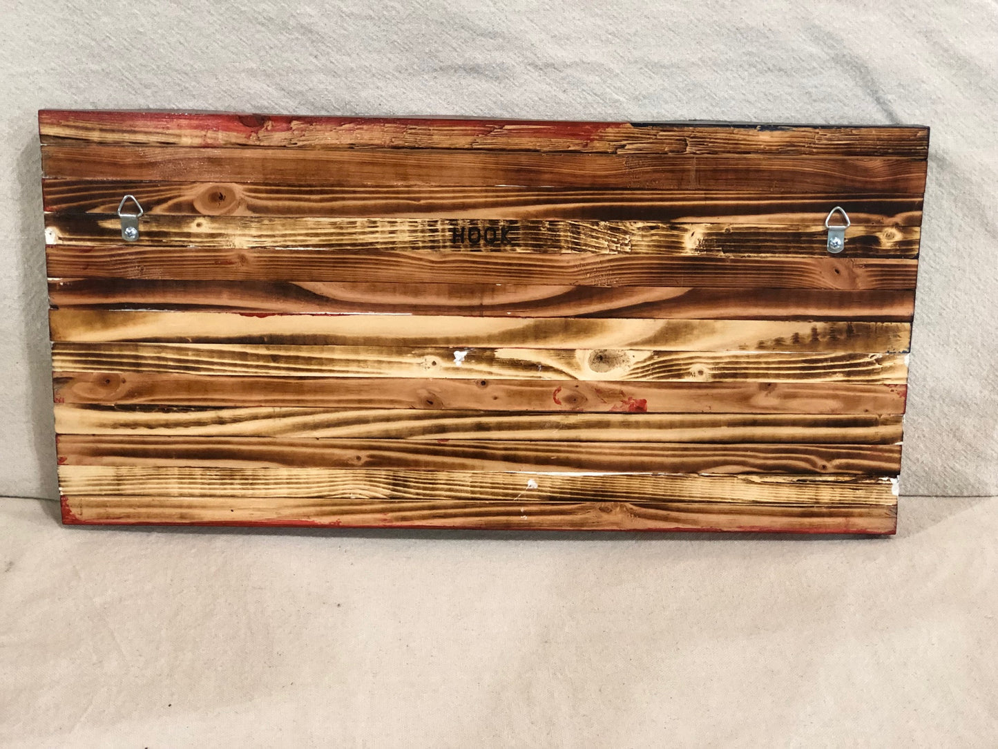 Small Wavy Wooden Distressed Flag